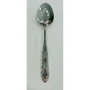 Oneida  Serving Spoon FLORAL BOUQUET Stainless Distinction Silverware‎ Flatware